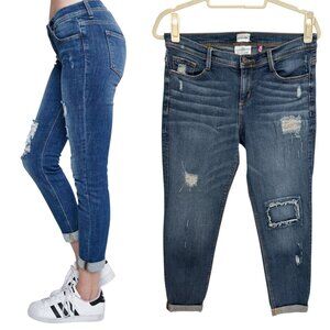 Women's Sneak peek Skinny Boyfriend Distressed Jeans, size 9